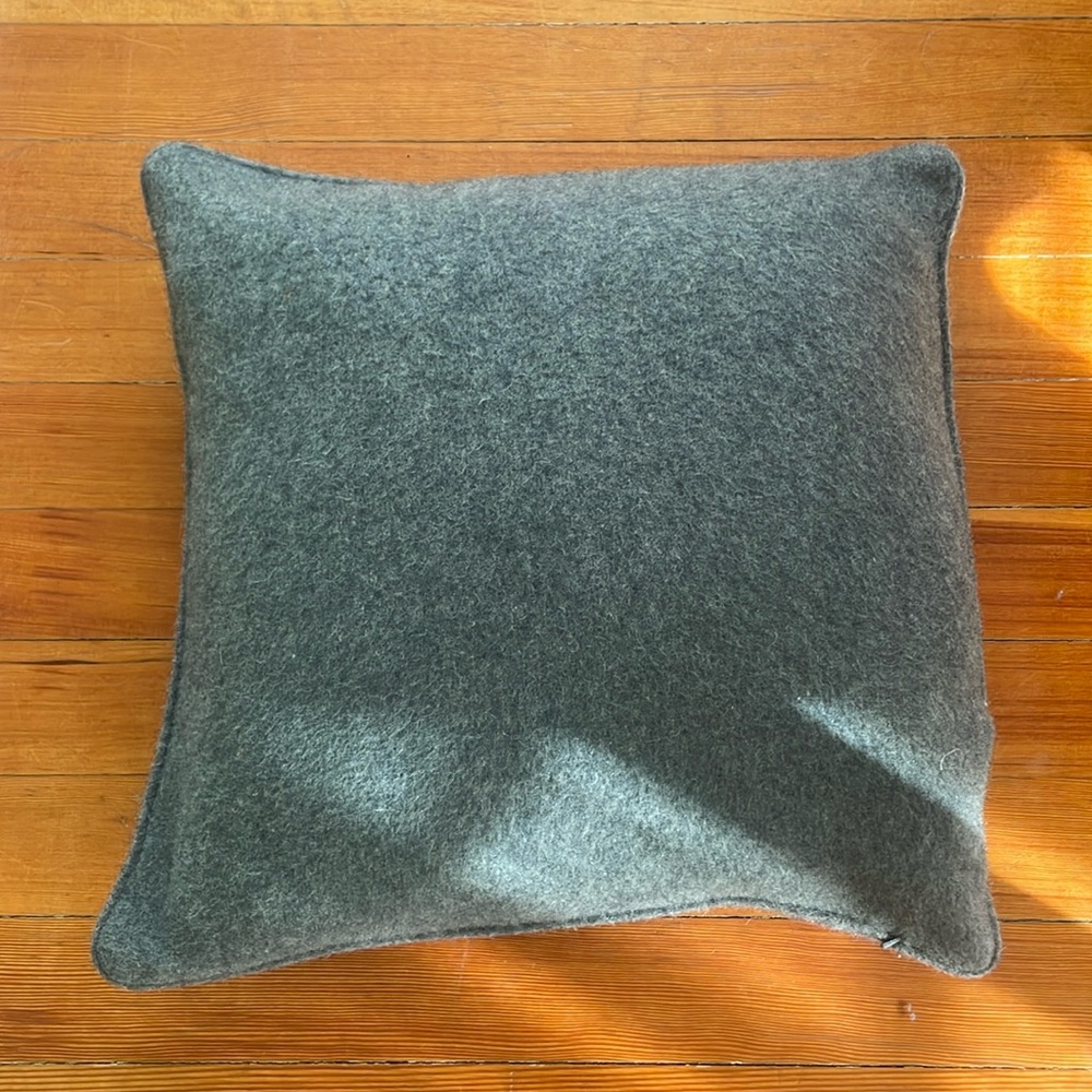 Williams Sonoma Home 100% cashmere 20” x 20” pillow cover with down insert
